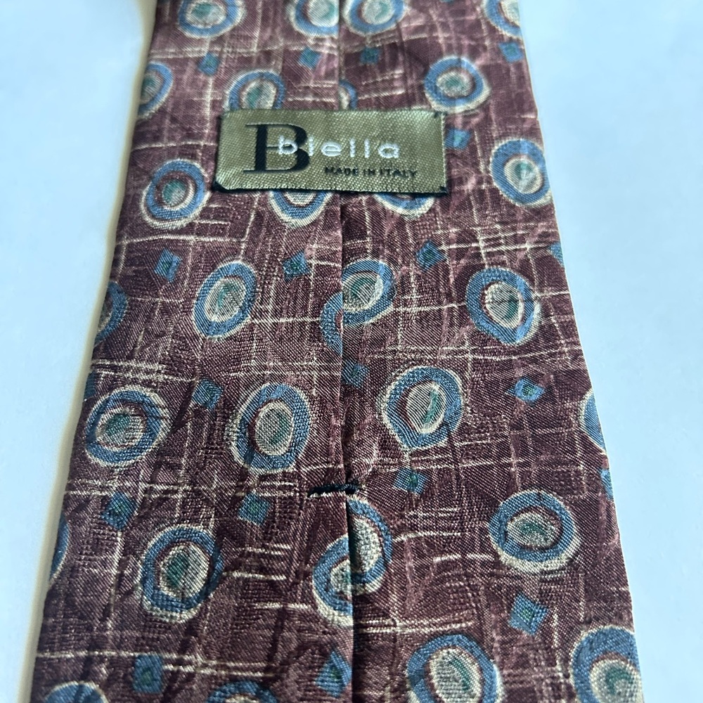 SET of 2 - Biella silk Patterned Tie - made in Italy